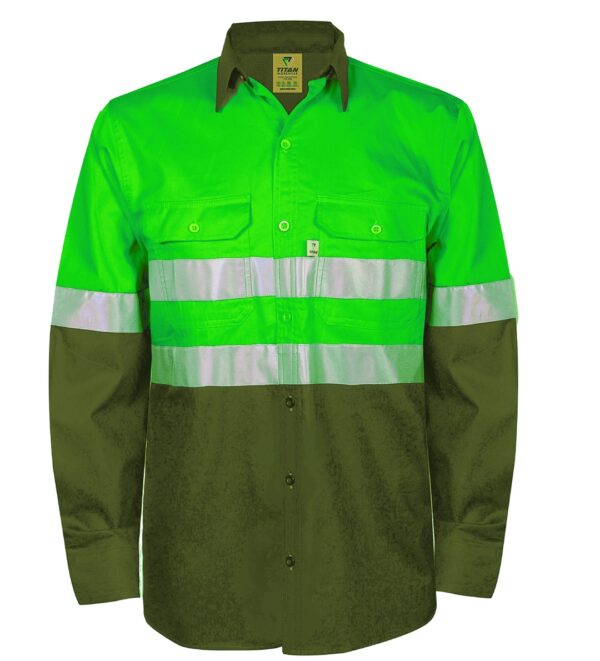 Titan Mining Shirt - Hi-Viz 2 Tone Ventilated Long Sleeve - Image 3