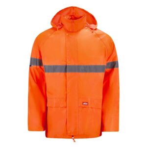 Jonsson RW100TJ Hi-Viz Rain Jacket Orange Jonsson Hi-Viz Rain Suit with Reflective Tape