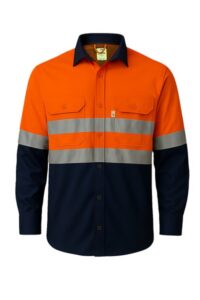 Titan Shaft Shirt Hi-Viz 100% Cotton Long Sleeve Vented
